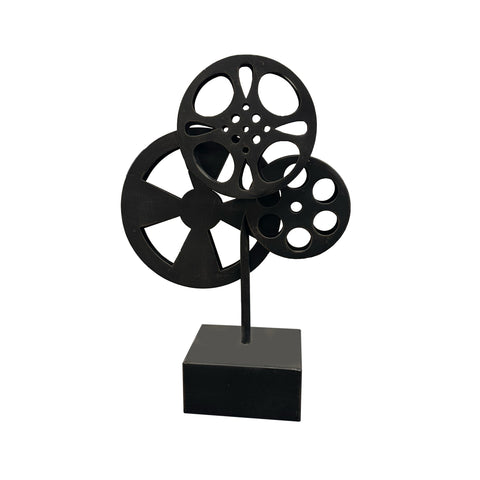 Black Film Reels Table Sculpture
