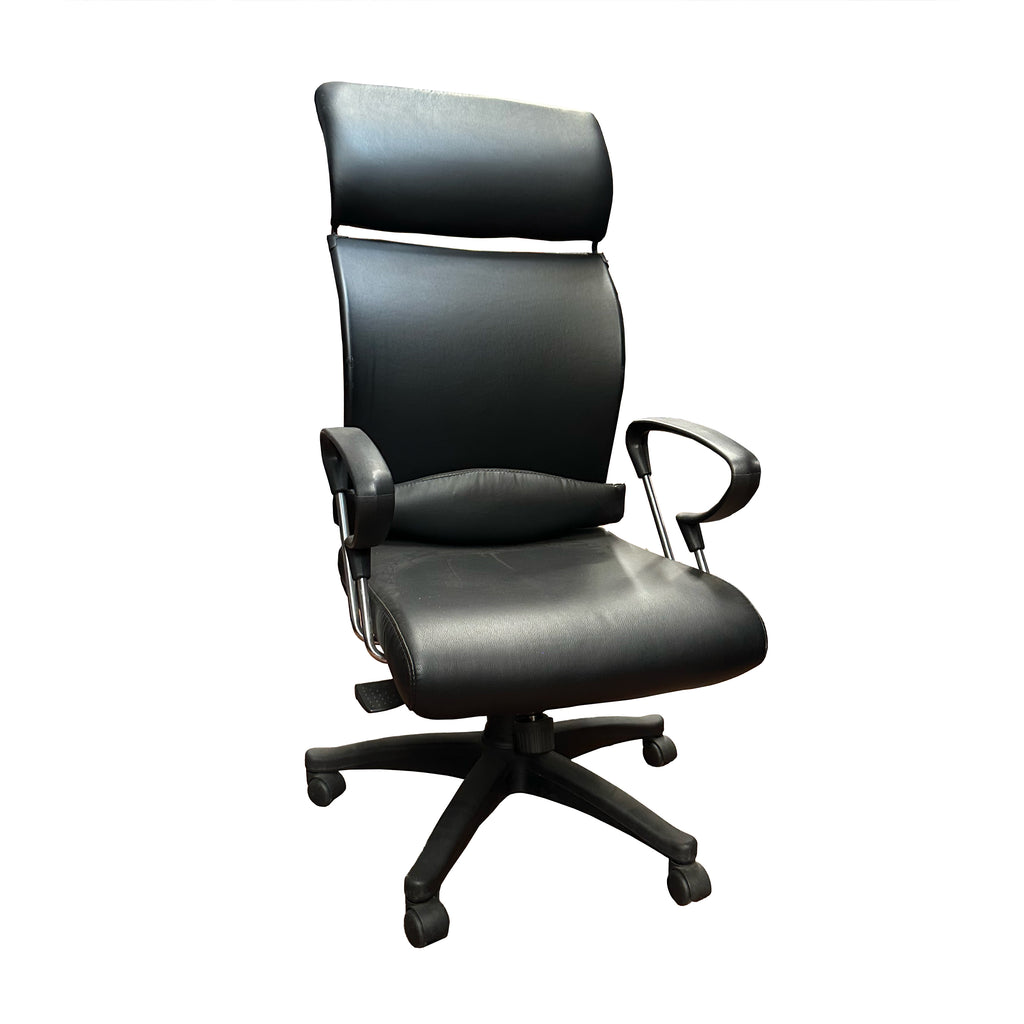 Tall Black Leather Office Chair
