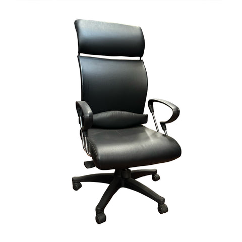 Tall Black Leather Office Chair