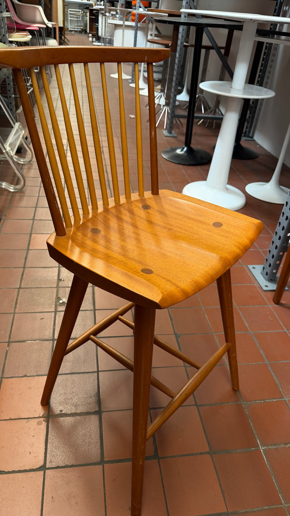 Wood Spindle Back Counter Stool