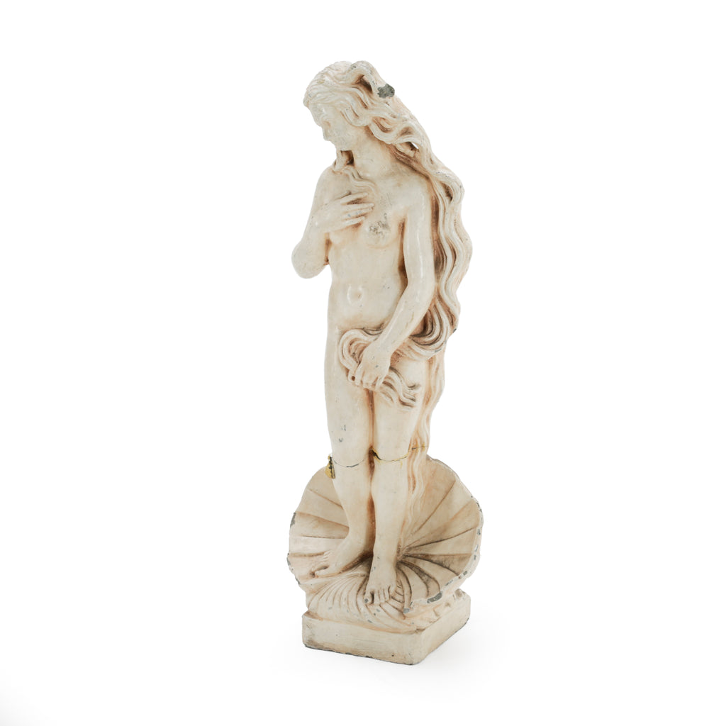 Distressed Cream Resin Classical Venus Statue
