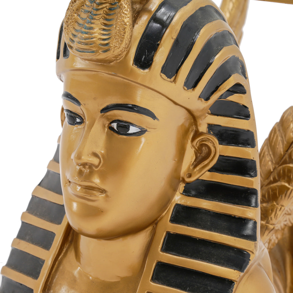 Golden Winged Sphinx Glass Coffee Table
