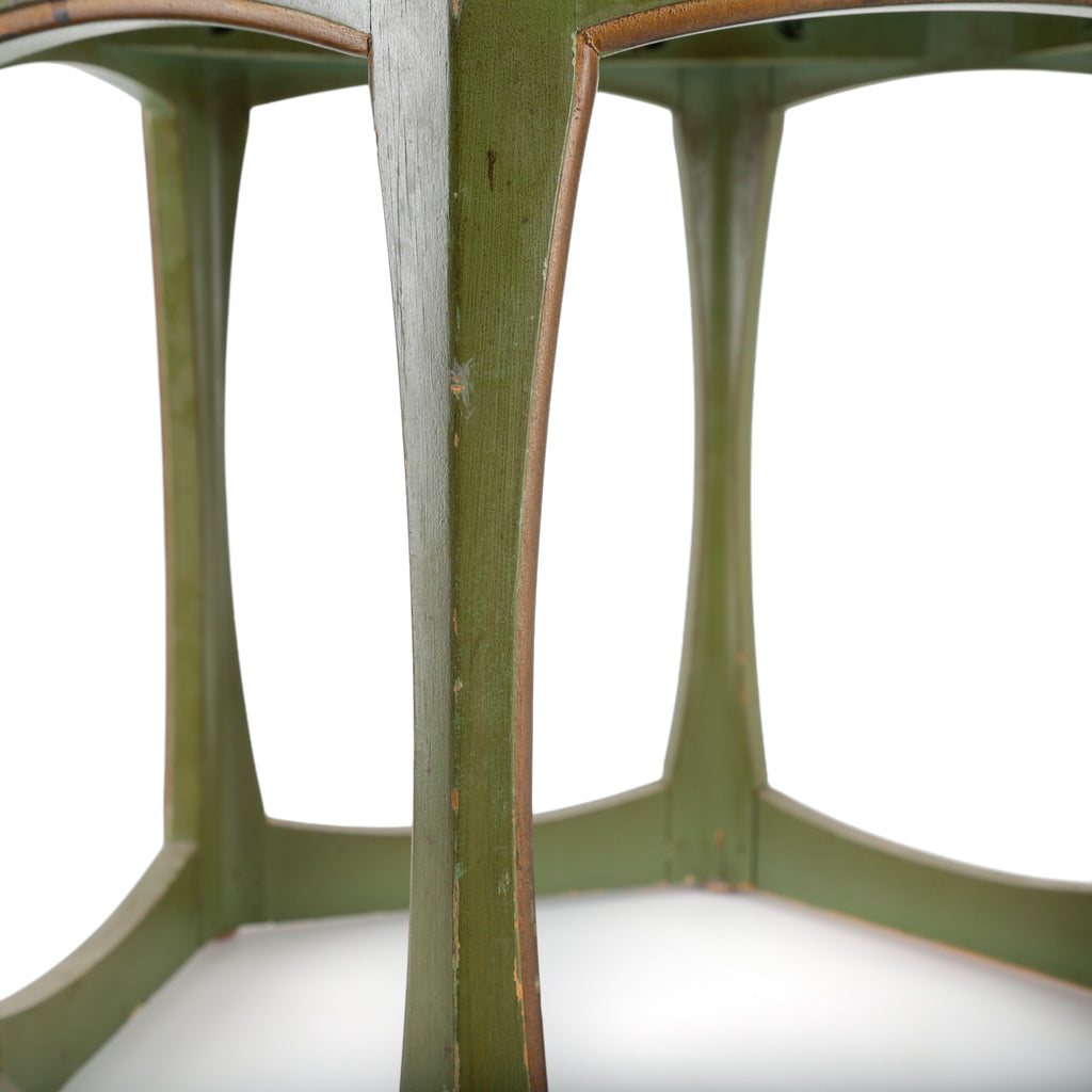 Sage Green Hexagonal Wood Accent Table