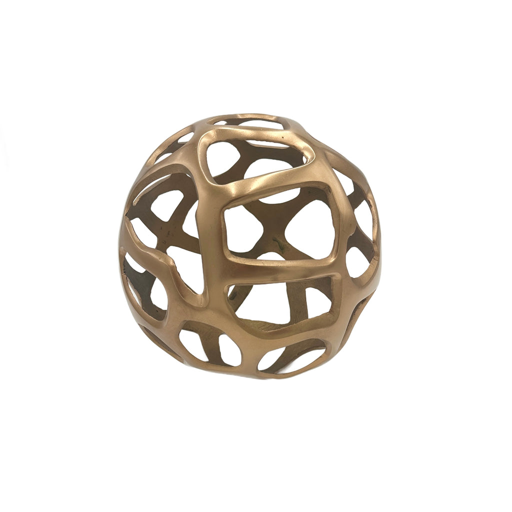 Bronze Openwork Sphere Sculpture - Small