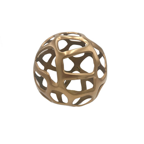 Bronze Openwork Sphere Sculpture - Small