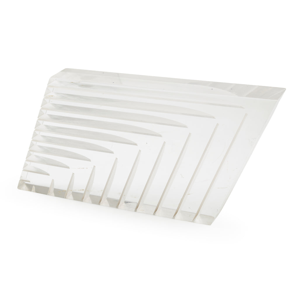 Clear Acrylic Stepped Decorative Sculpture