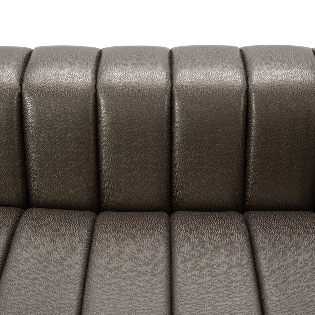 Dark Gray Channel Tufted Upholstered Sofa