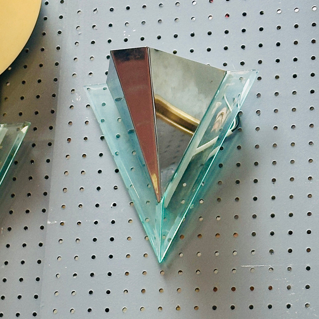 Chrome and Glass Wall Sconce