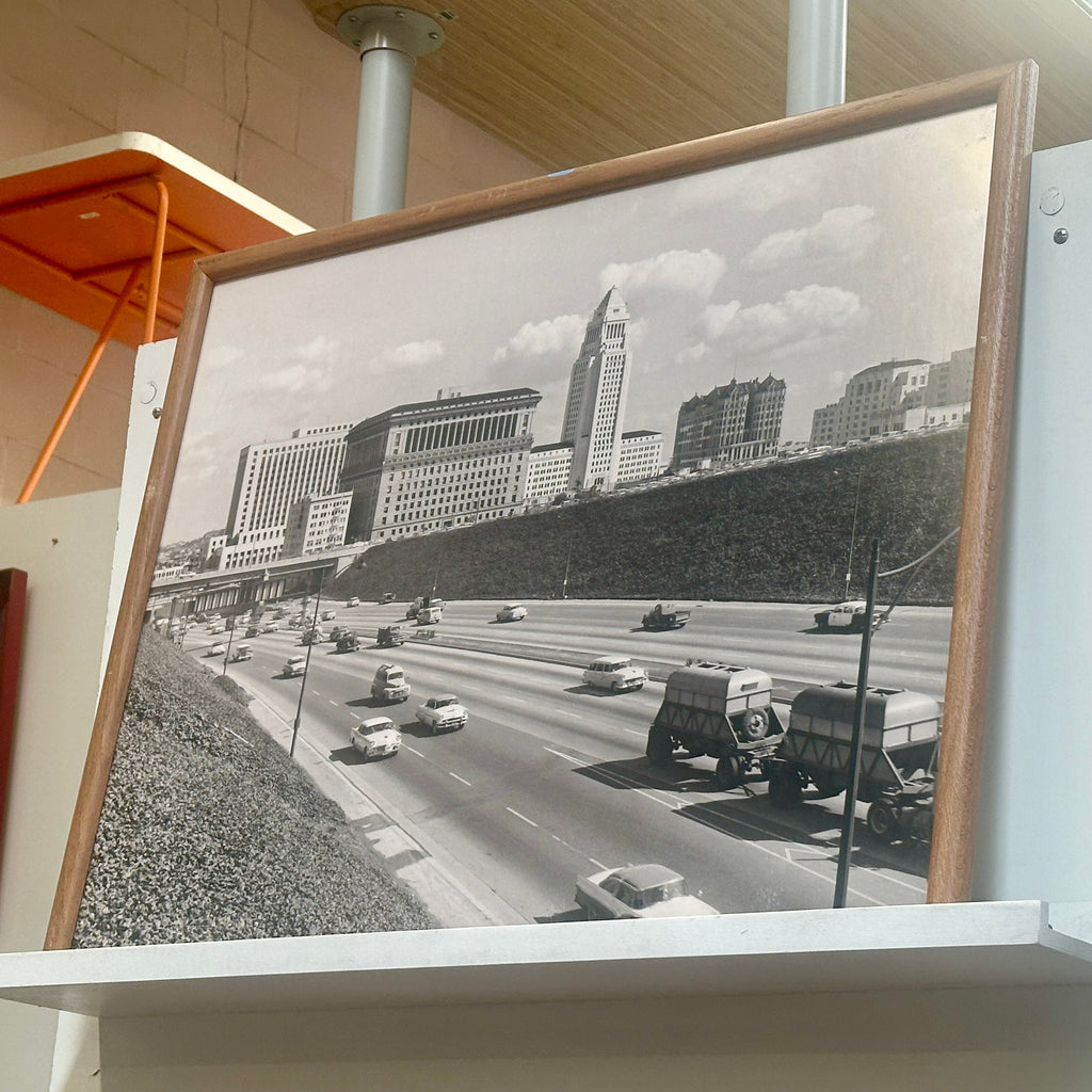 Framed Black & White Aerial Los Angeles Photograph #4