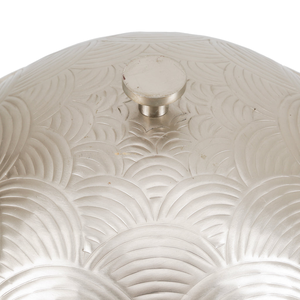 Silver Metal Serving Cloche
