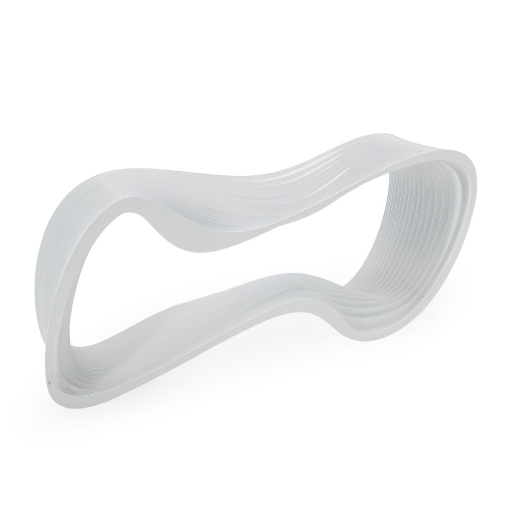 Wavy Frosted White Acrylic Console Table