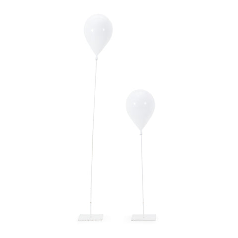 White Metal Balloon Floor Sculptures