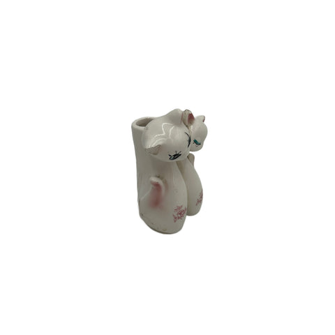 Two Cats Figurine Vase