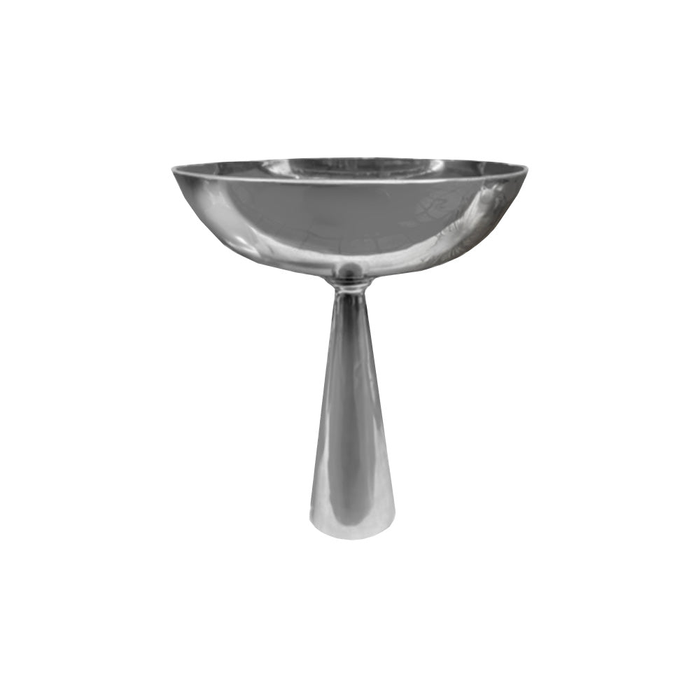 Chrome Bowl Pedestal Sculpture (A+D)
