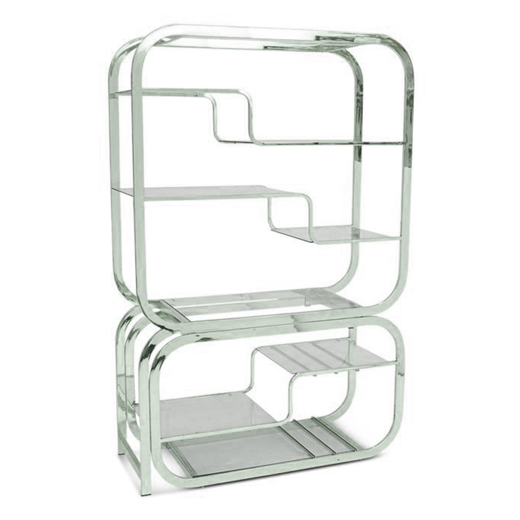 Chrome Multi Tier Vintage Shelf Unit