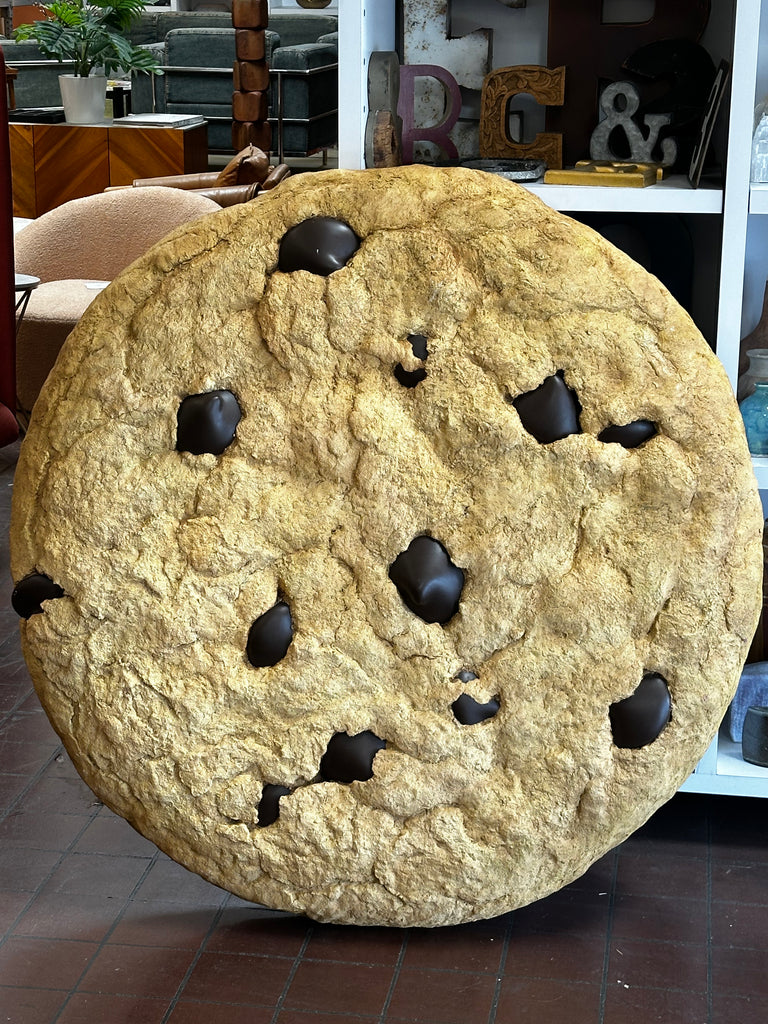 Oversized Faux Golden Brown Chocolate Chip Cookie Prop