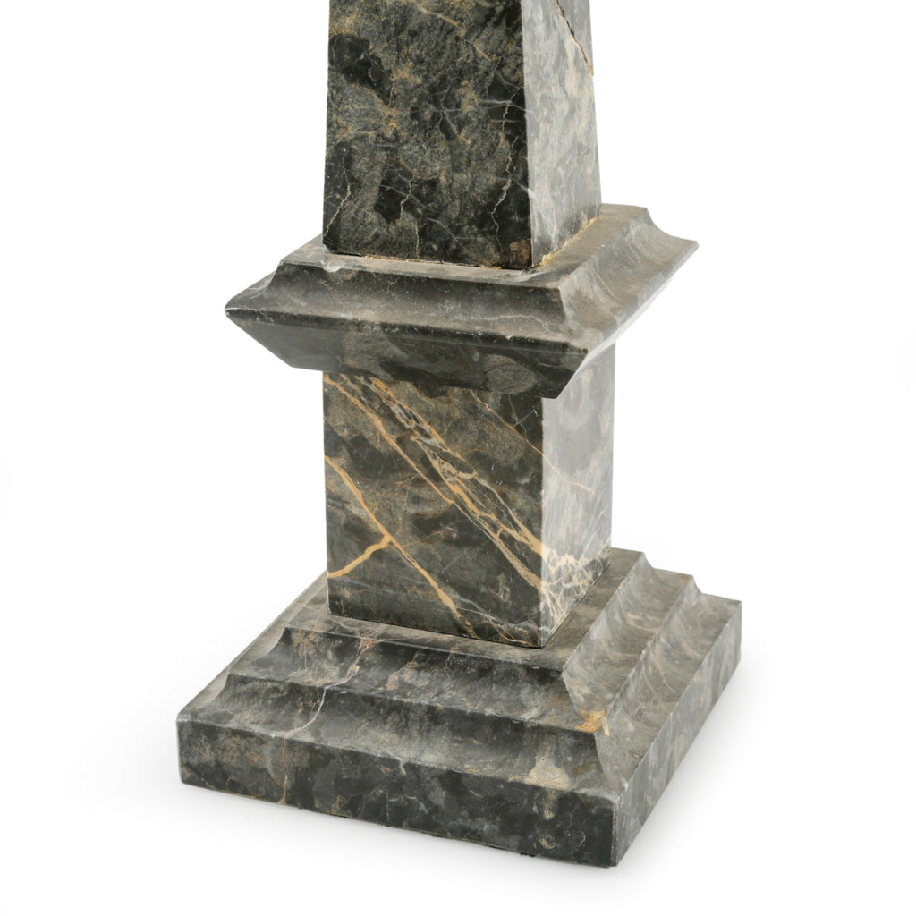 Green and Gold Marble Obelisk