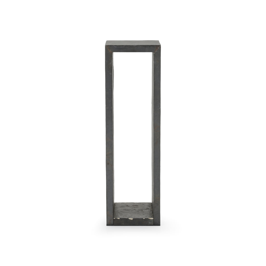Dark Gray Slate Open Column Pedestal - Single
