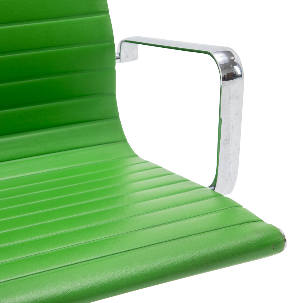 Green and Chrome Swivel Office Chair