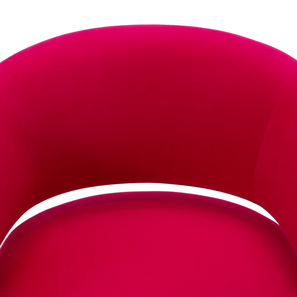 Fuchsia Swivel Barrel Accent Chair