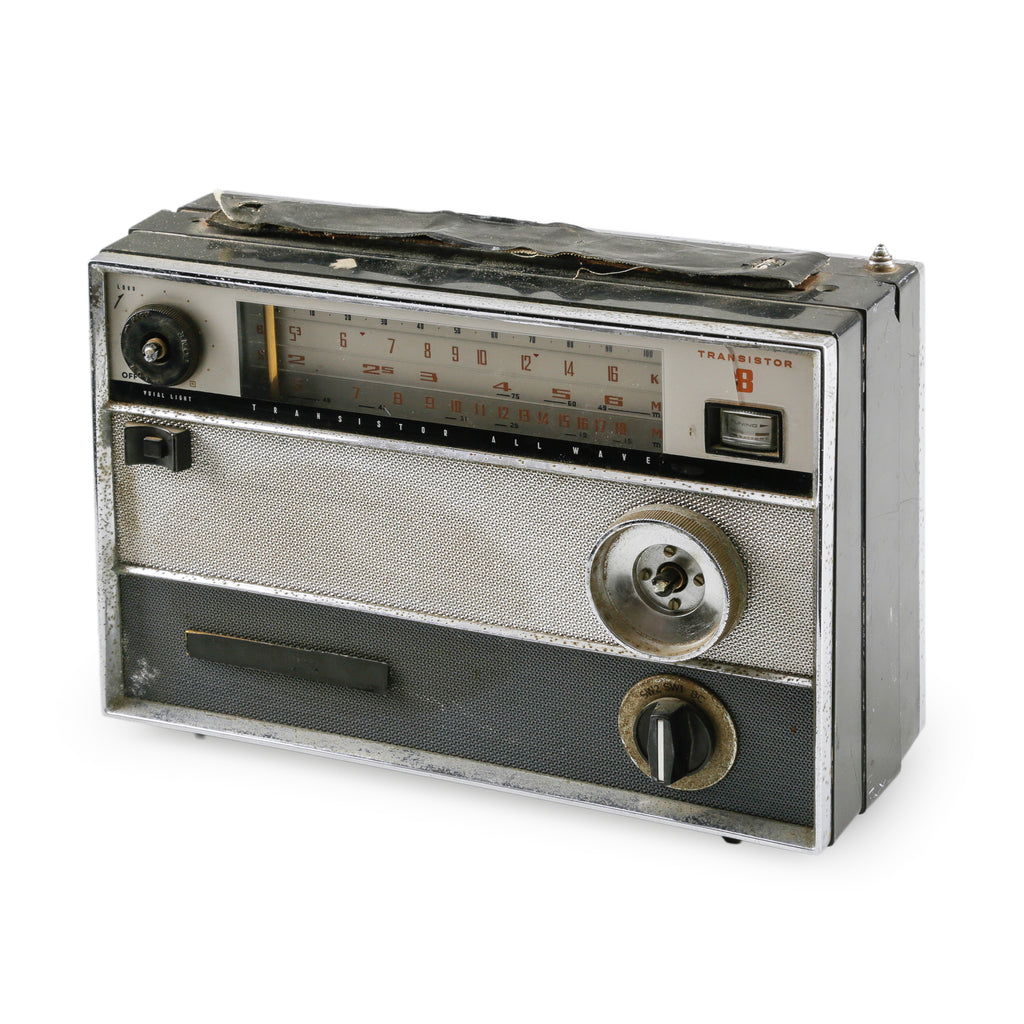 Black & Chrome Transistor All Wave Radio