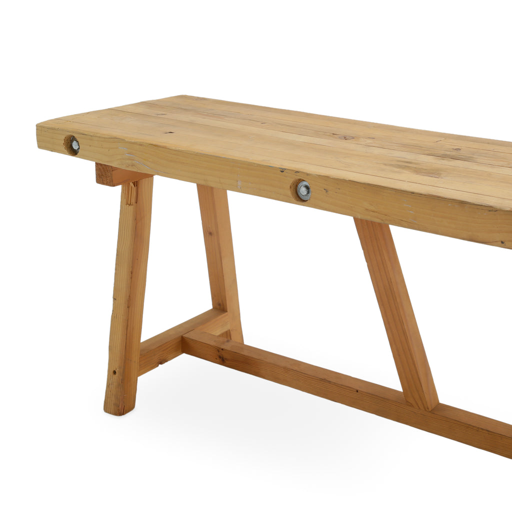 Wood Plank Dining Bench