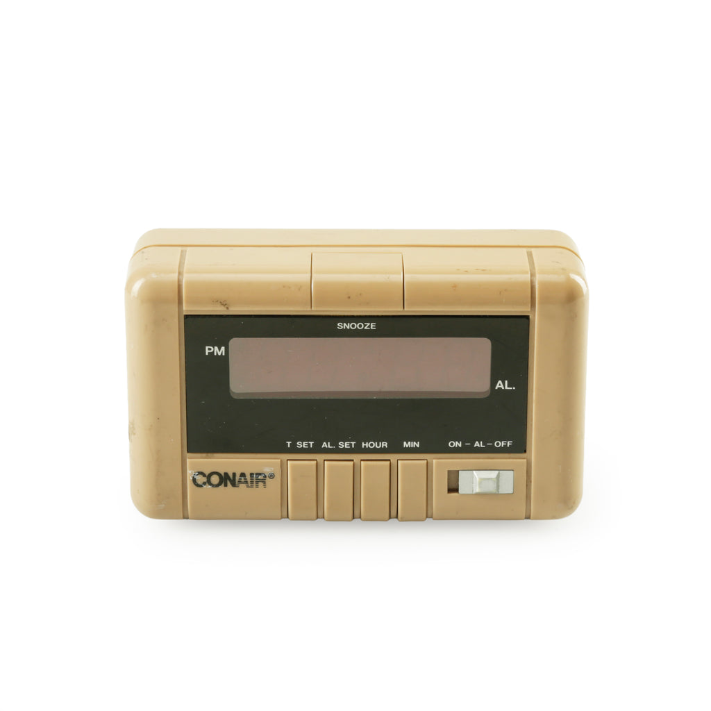 Beige Plastic Conair Alarm Clock