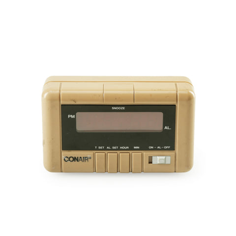 Beige Plastic Conair Alarm Clock