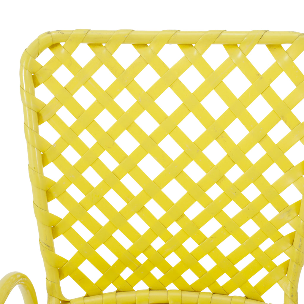 Lemon Yellow Metal Outdoor Armchair