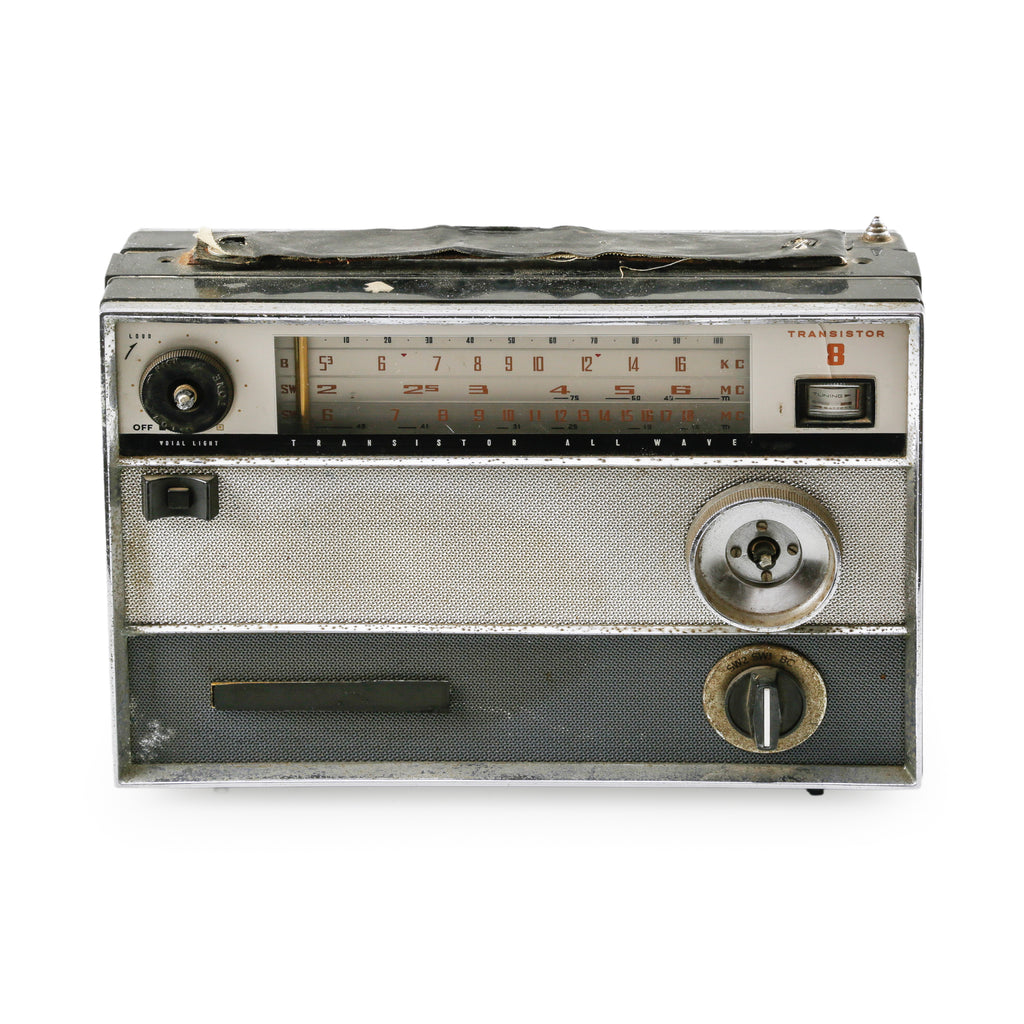 Black & Chrome Transistor All Wave Radio