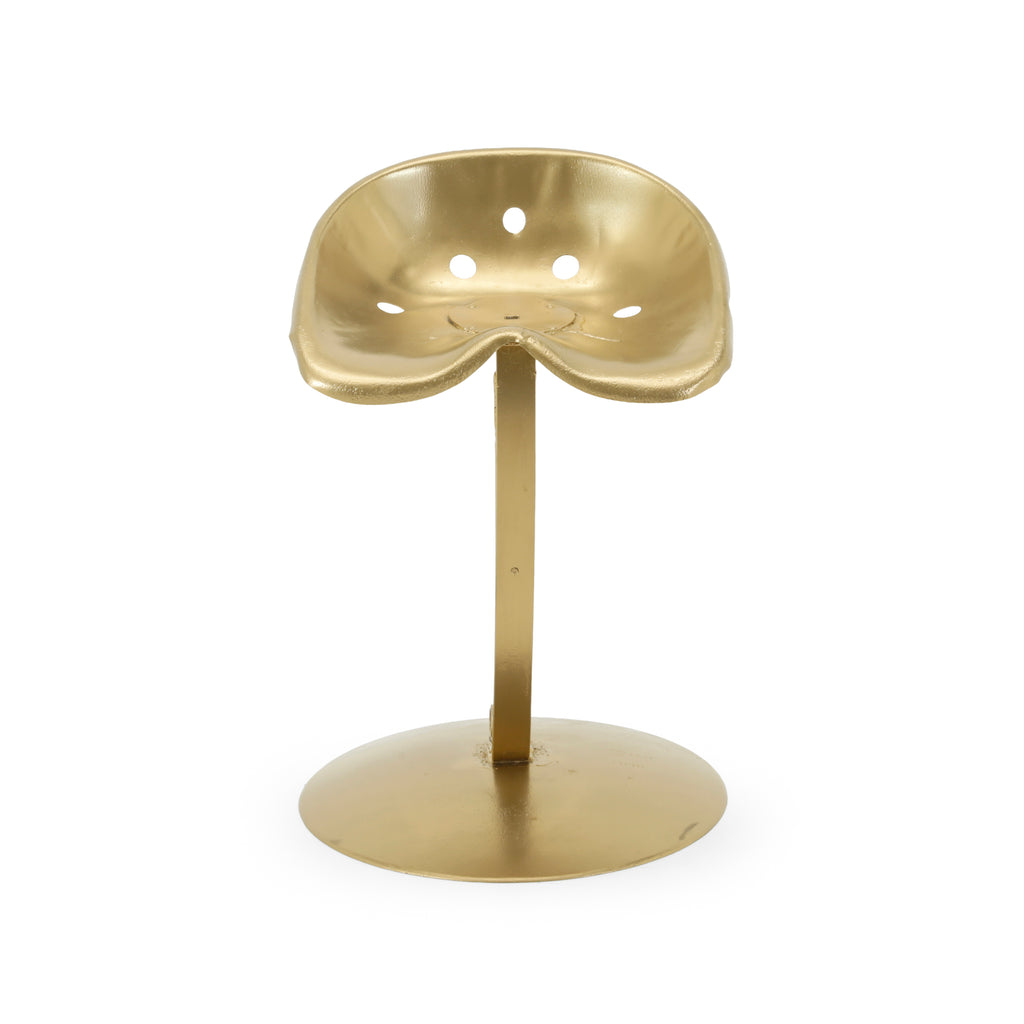 Gold Metal Tractor Seat Stool