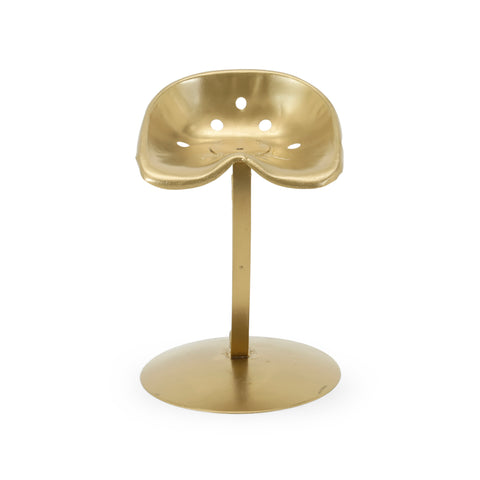 Gold Metal Tractor Seat Stool