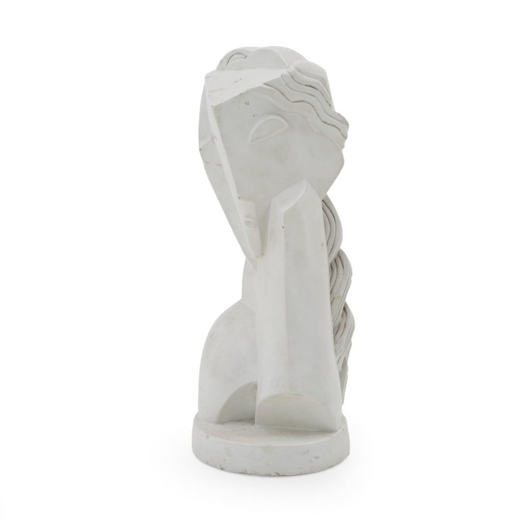 White Geometric Art Deco Bust