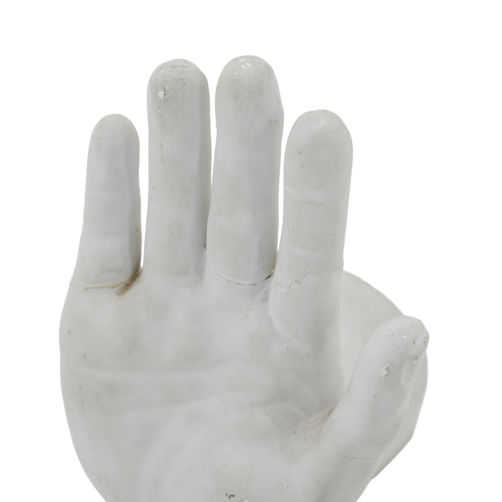 Off-White Plaster Hand Sculpture