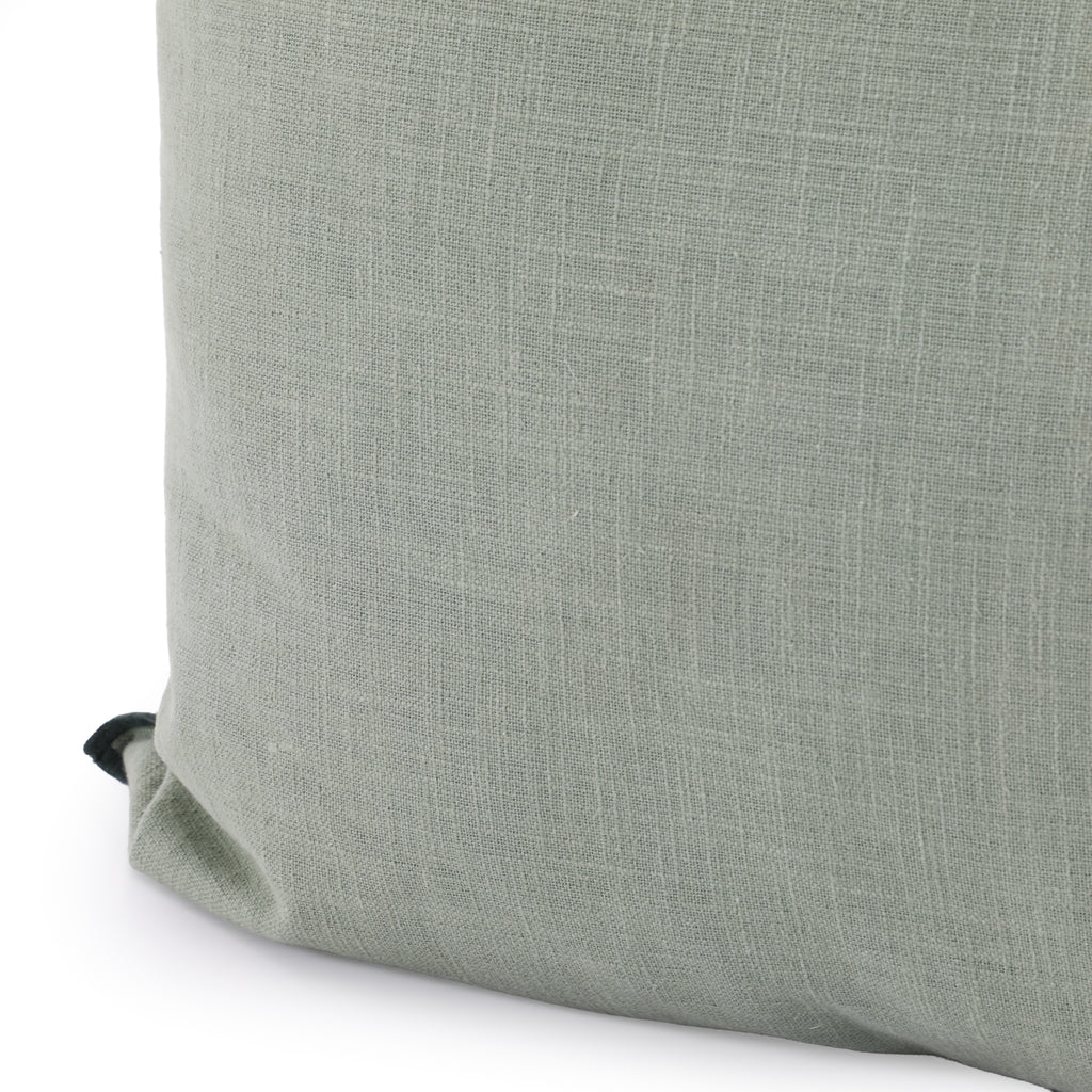 Sage Green Linen Throw Pillow