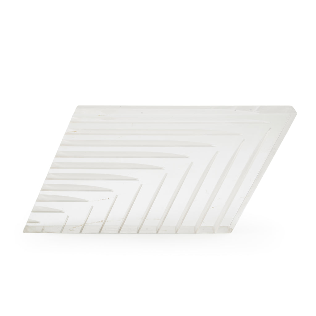 Clear Acrylic Stepped Decorative Sculpture