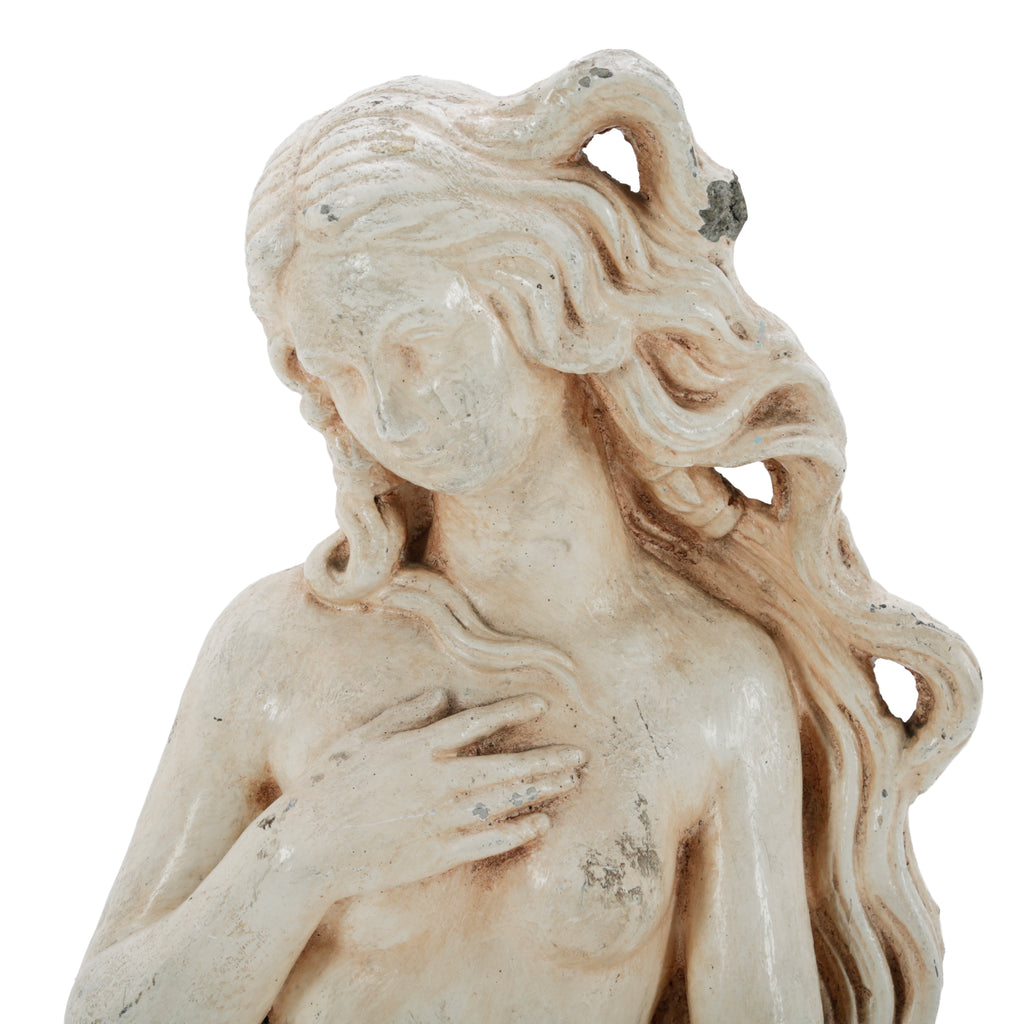 Distressed Cream Resin Classical Venus Statue