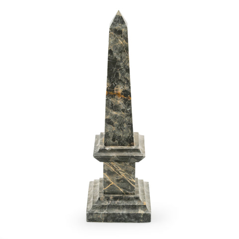 Green and Gold Marble Obelisk