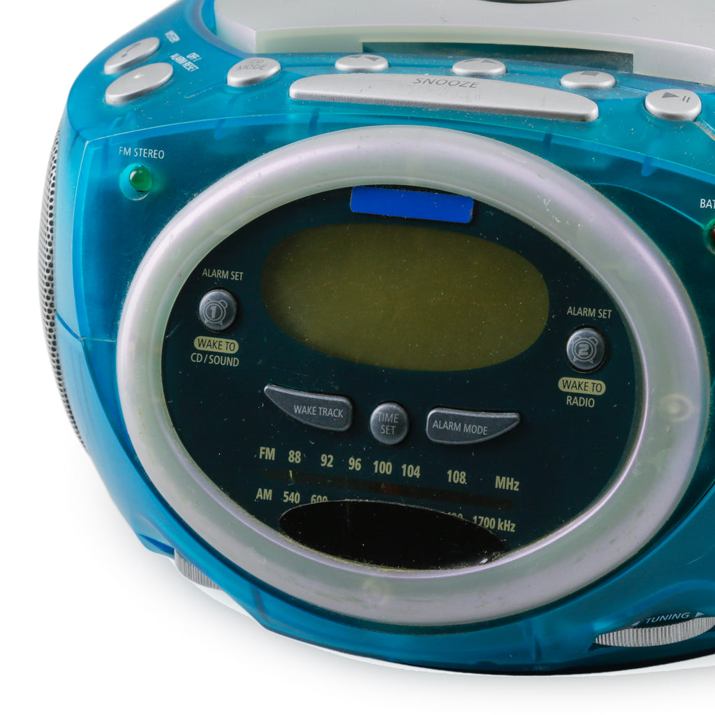 Translucent Aqua Blue Portable CD Player