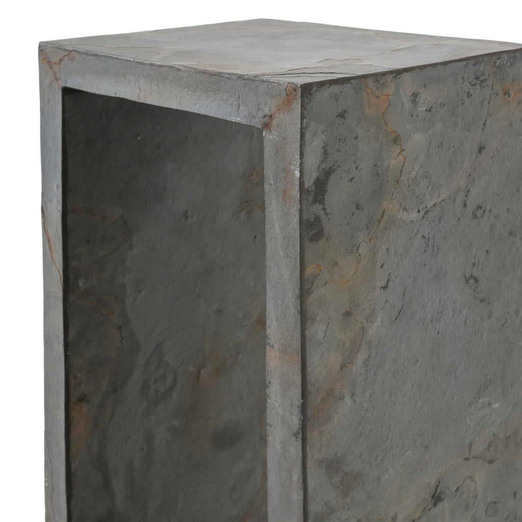 Dark Gray Slate Open Column Pedestal - Single