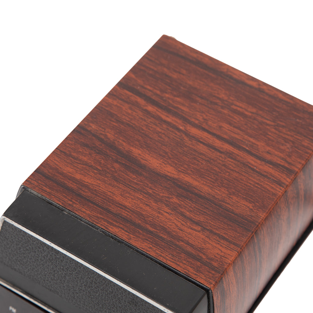 Brown Wood and Black Alarm Clock
