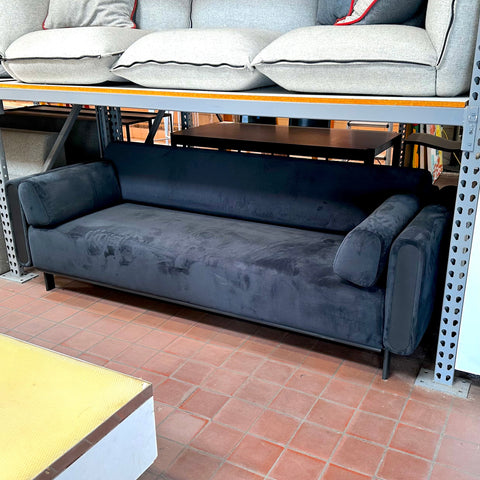 Charcoal Velvet Sofa