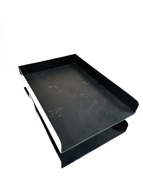Black Metal Stackable Document Tray