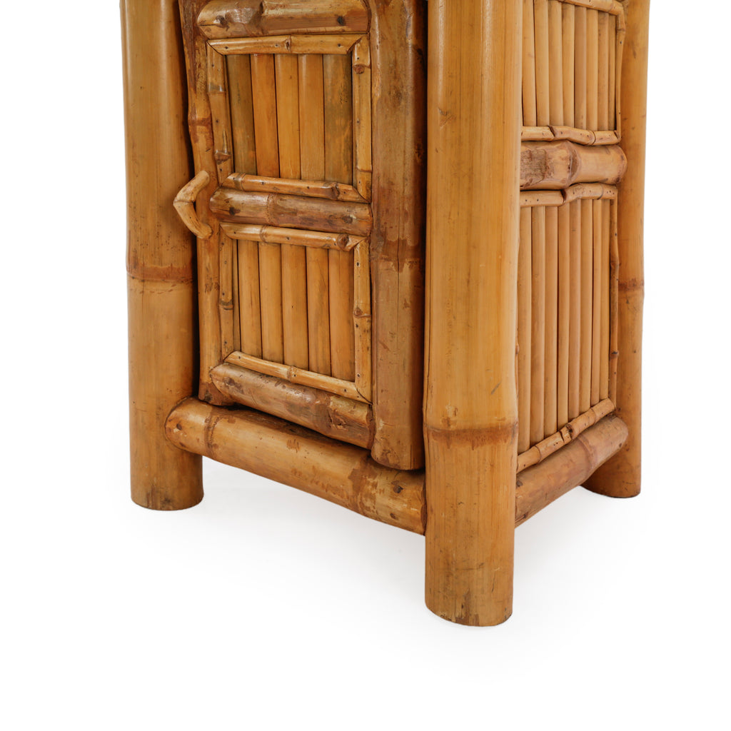Bamboo Single-Door Nightstand