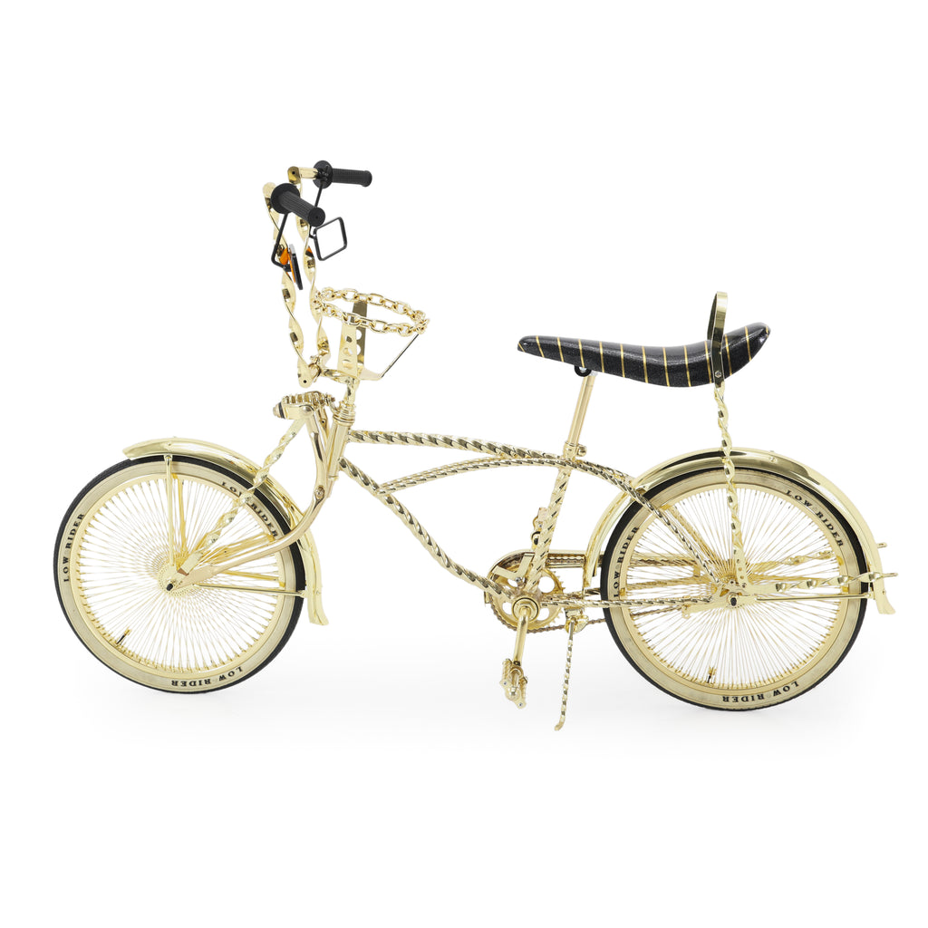 Gold Chrome Frame Lowrider Bicycle