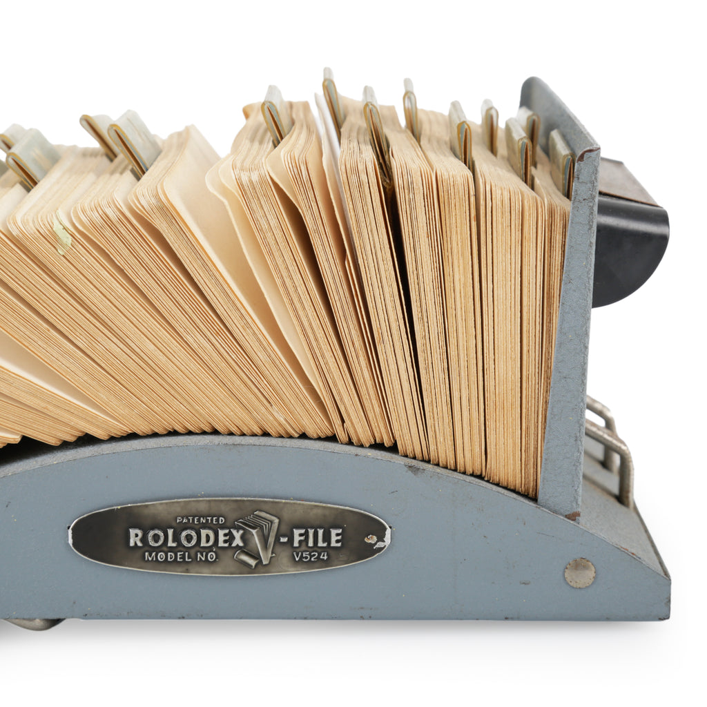 Slate Gray Metal Rolodex V-File