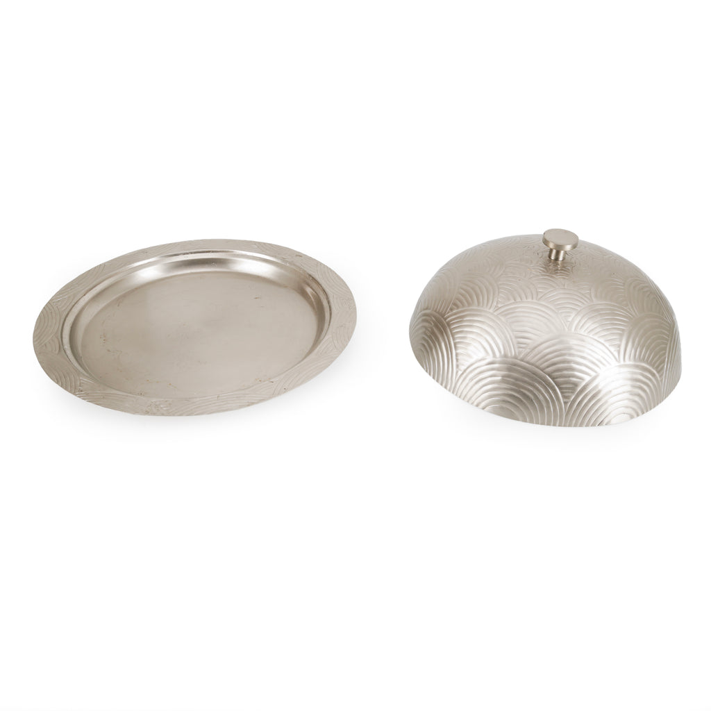 Silver Metal Serving Cloche