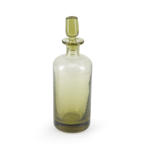 Olive Green Glass Decanter