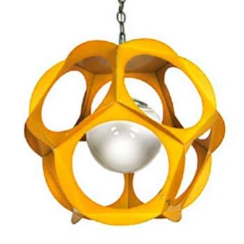 Yellow Circle Cut Outs Hanging Pendant