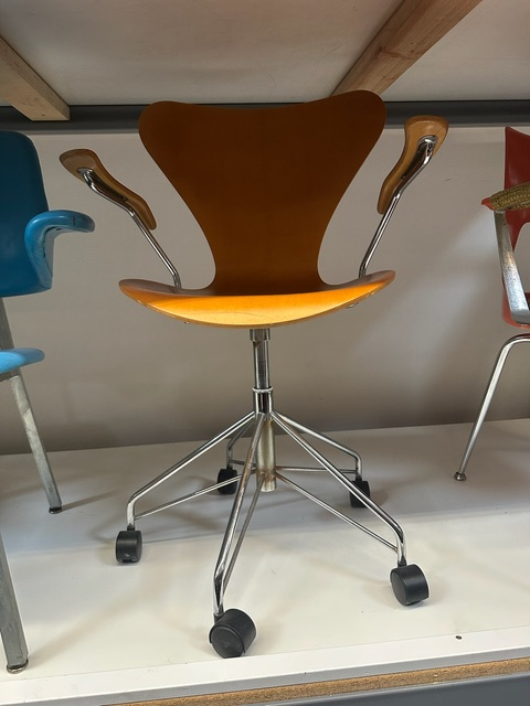 Orange Modern Rolling Office Chair